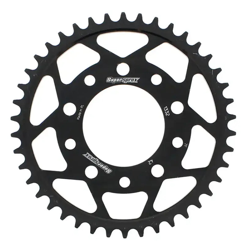 SUPERSPROX Rear Sprocket Steel 42t 525 Blk Hon/Tri for Powersports