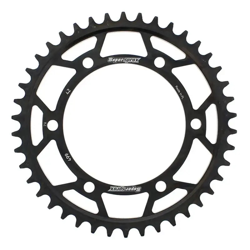 SUPERSPROX Rear Sprocket Steel 42t 530 Blk Kaw for Powersports