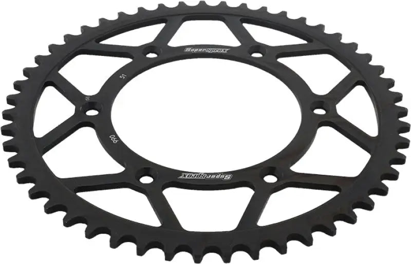Black motorcycle rear sprocket steel 51t with multiple spokes for Husqvarna and KTM