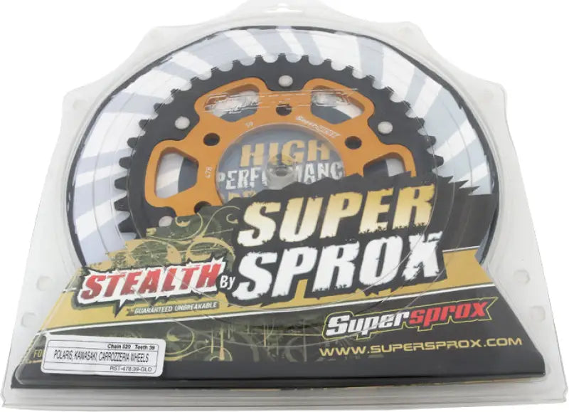 Rear Stealth Sprocket Alu/Stl 39t 520 Gld Kaw/Pol 