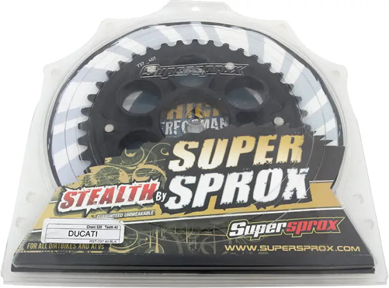 Rear Stealth Sprocket Alu/Stl 40t 520 Blk Duc 