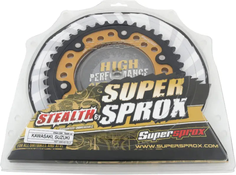 Rear Stealth Sprocket Alu/Stl 40t 530 Gld Kaw/Suz 