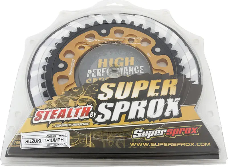 Rear Stealth Sprocket Alu/Stl 42t 530 Gld Suz 
