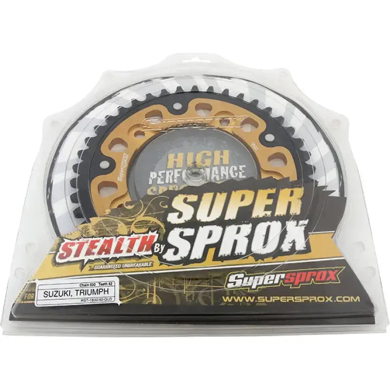 Rear Stealth Sprocket Alu/Stl 42t 530 Gld Suz 