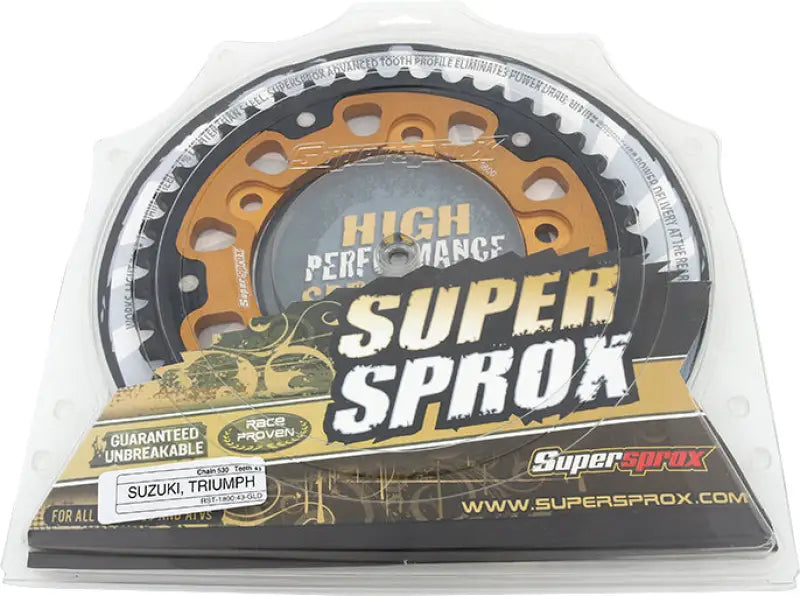 Rear Stealth Sprocket Alu/Stl 43t 530 Gld Suz/Tri 