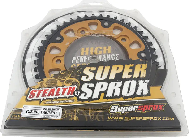 Rear Stealth Sprocket Alu/Stl 44t 530 Gld Tri 