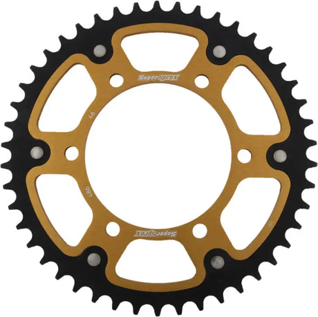 Gold and black rear stealth sprocket with 46 teeth for HONDA, KAWASAKI, Yamaha bikes