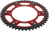 Red and black rear stealth sprocket with 47 teeth for Gas/She bikes