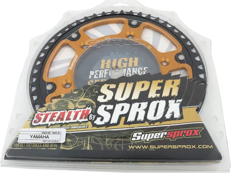 Rear Stealth Sprocket Alu/Stl 50t 520 Gld Yam 