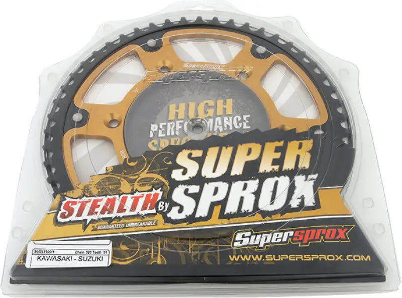 Rear Stealth Sprocket Alu/Stl 51t 520 Gld Suz 