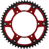 Red and black rear stealth sprocket alu/stl with 52 teeth for Husqvarna bikes