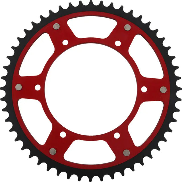 Red and black rear stealth sprocket alu stl 52t for Husqvarna motorcycles