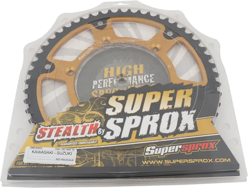 Rear Stealth Sprocket Alu/Stl 53t 520 Gld Kaw/Suz 