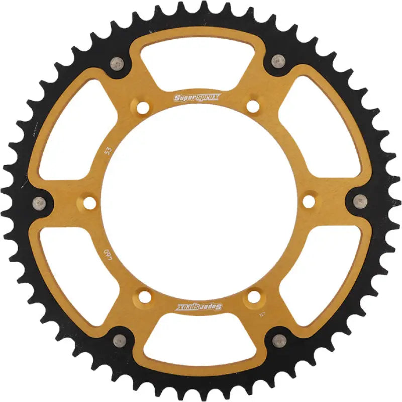Rear Stealth Sprocket Alu/Stl 53t 520 Gld Kaw/Suz 