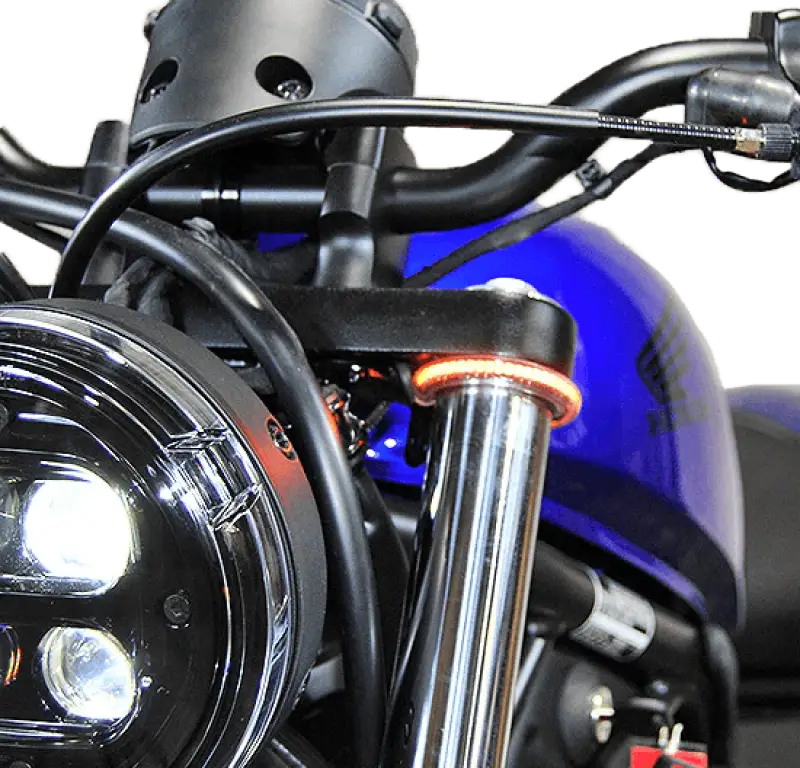 REBEL500-FB New Rage Cycles Front Led Turn Signals Hon - RV and Auto Parts