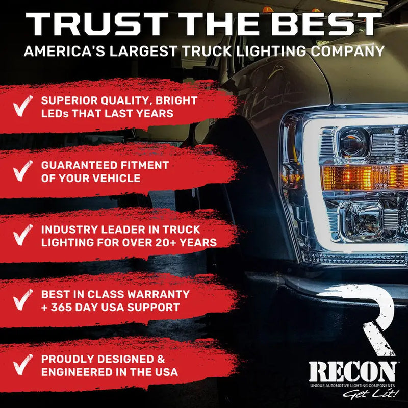 Recon Access SAE And Dot-Compliant Tail Light Assembly 264279BK - Ford 21-23 Bronco This Part Replac