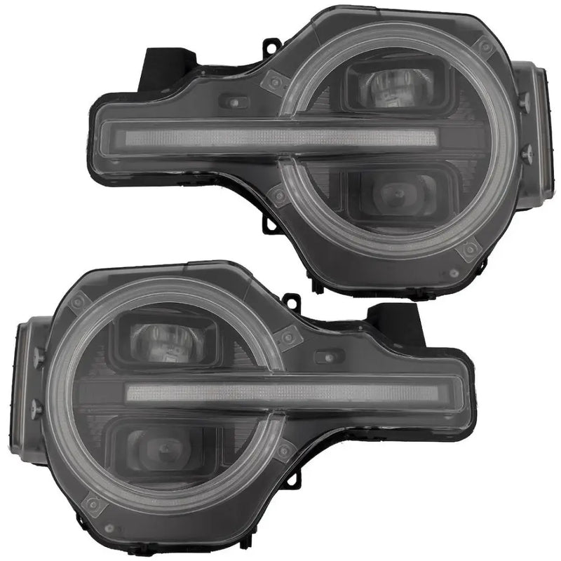 Recon Access Smoked Lens Housing Headlight Assembly 264479BKWH - Ford Bronco 21-24 Led Projector Hea
