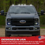 Recon Access SAE And DOT-Compliant Roof Marker Light 264443BKHPWH - Ford 23-25 Superduty 5-Piece Set