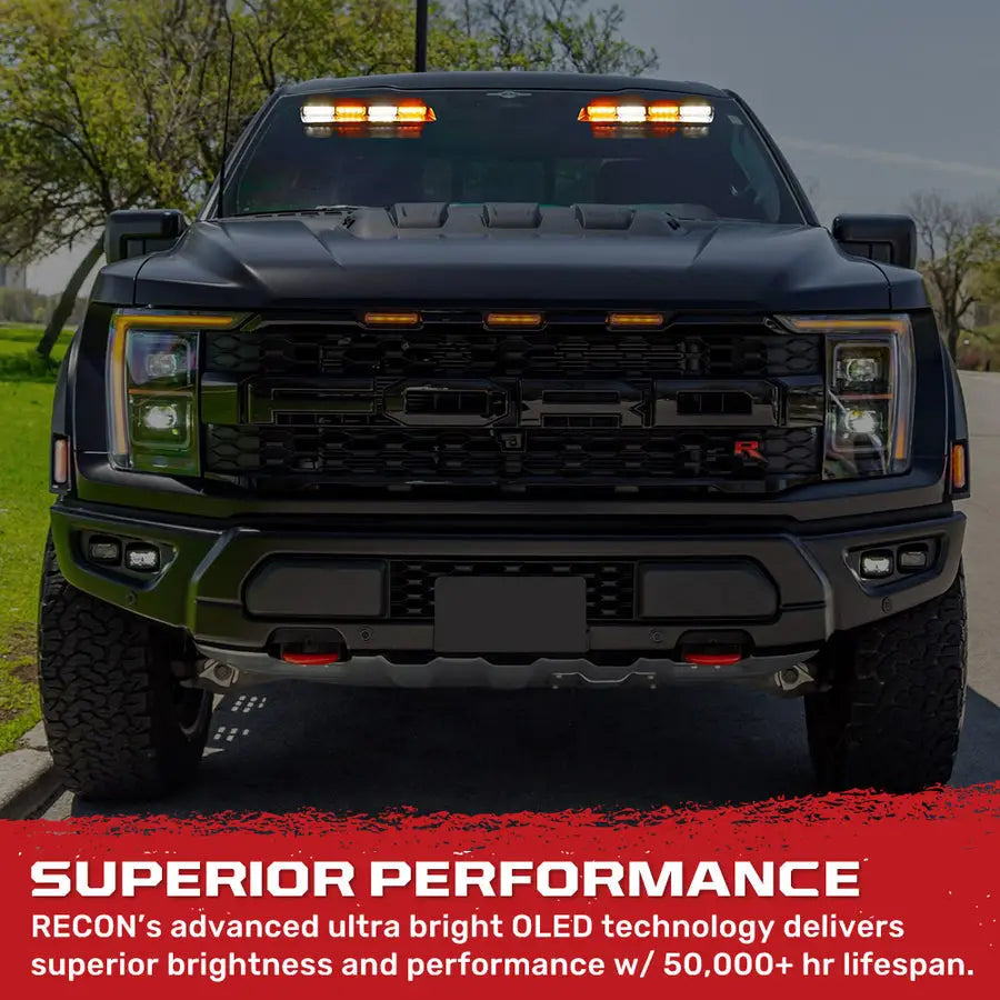 Recon Access Available In Multiple Color Options Strobe Light Kit 26419FWM - Interior Front Window 2-PC 14 Led