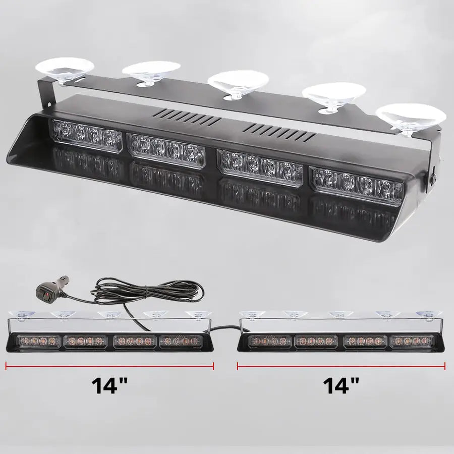 Recon Access Available In Multiple Color Options Strobe Light Kit 26419FWM - Interior Front Window 2-PC 14 Led