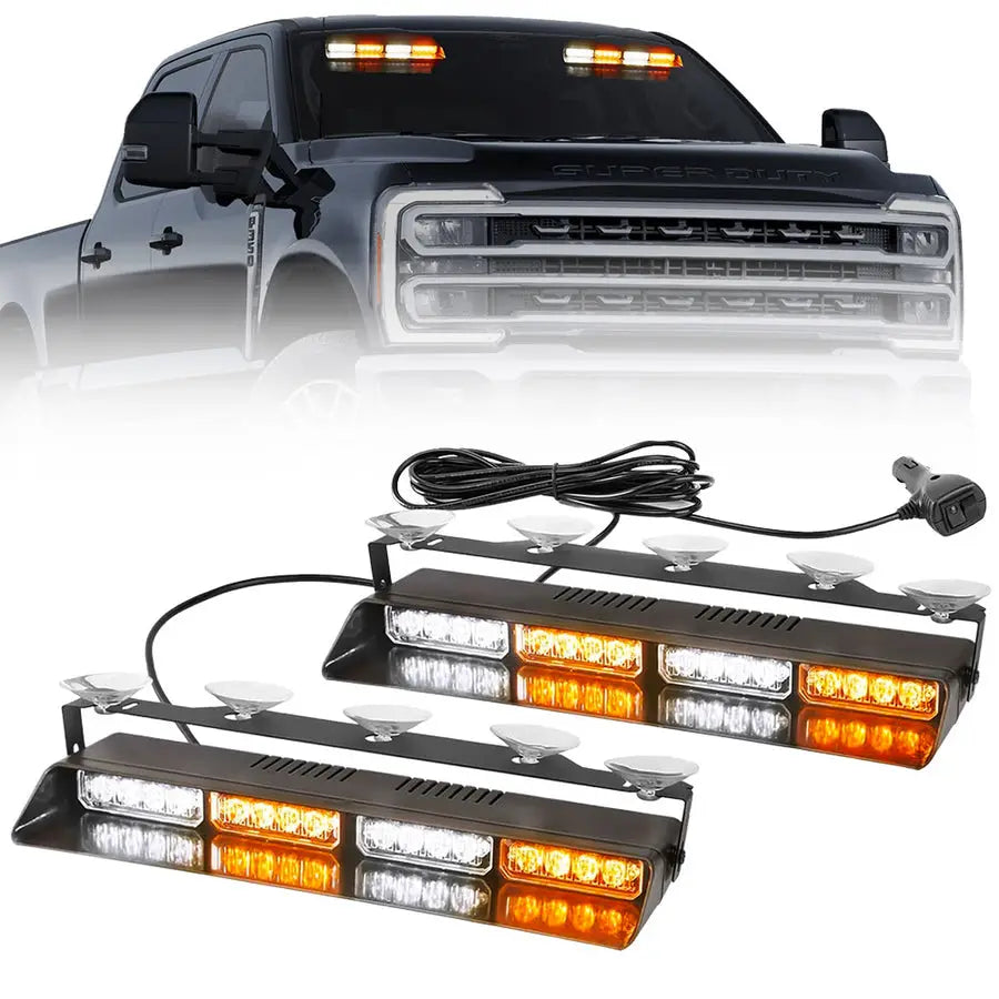 Recon Access Available In Multiple Color Options Strobe Light Kit 26419FWM - Interior Front Window 2-PC 14 Led