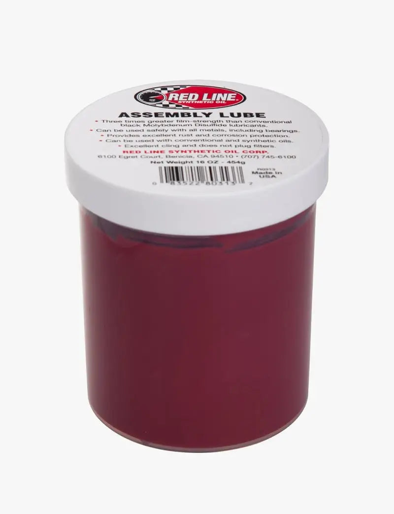 Red Line Assembly Lube 16 oz container for line assembly projects in case of 4