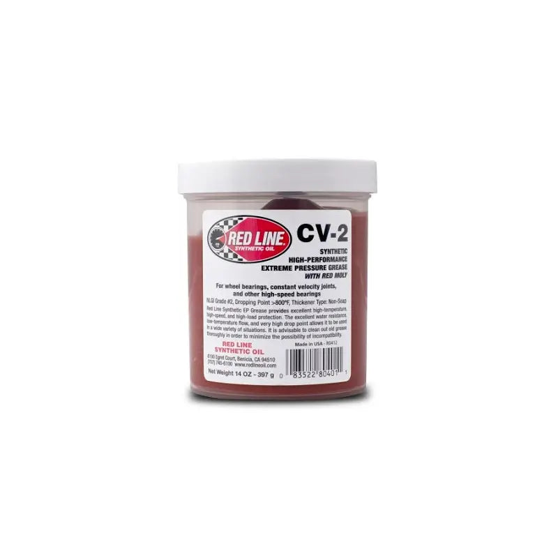 Red Line 80401 Red Line CV-2 Grease w/Moly - 14oz. Jar - 80401