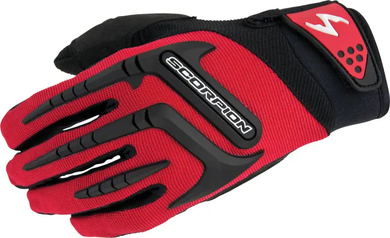 Skrub Gloves Red Sm - SCORPION EXO