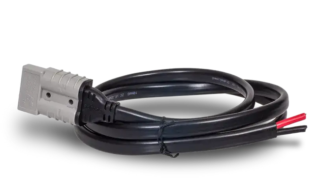 Black power cable with gray connector for Redarc Anderson bare wire cable 5ft