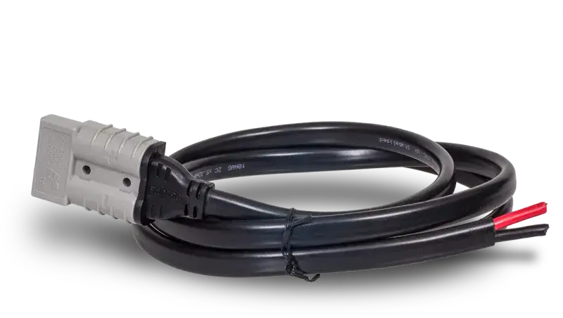 Black power cable with gray connector for Redarc Anderson bare wire cable 5ft