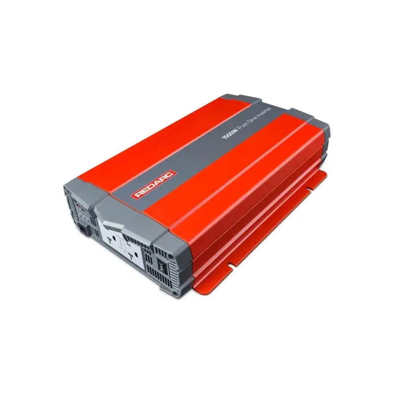 Red and gray REDARC Pure Sine Wave Inverter 1500W for clean power output