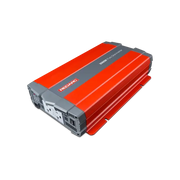 REDARC Pure Sine Wave Inverter - 2000W robust red and gray design, front power outlets, advanced compact power solution for off-grid adventures.