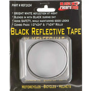 REF1X24 Black Reflective Tape 1/2x24" & 1x24"