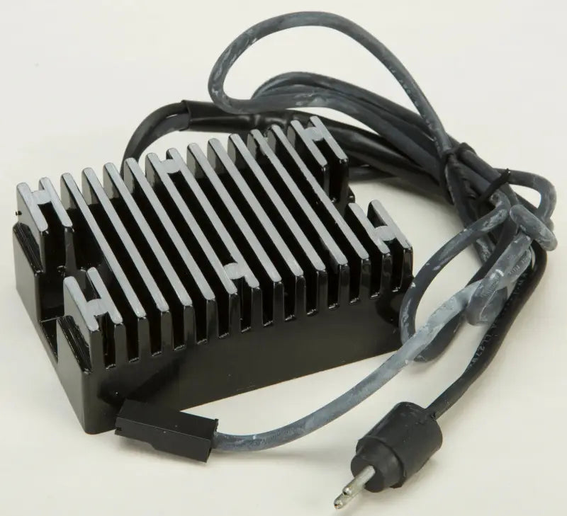 Black finned regulator with wires for OEM grade wiring harness in Regulator Black XL 92 93