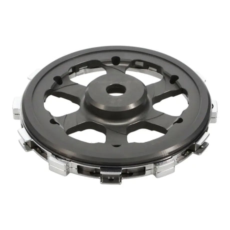 Dark gray and silver metal clutch bell for Rekluse Racing RMS-8317001 RadiusX 4.0