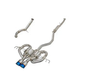 Stainless steel sports touring titanium catback exhaust with blue tips for Honda Civic FK8