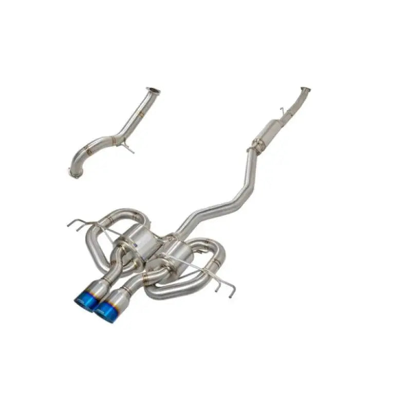 Stainless steel sports touring titanium catback exhaust with blue tips for Honda Civic FK8