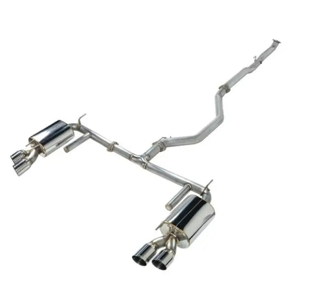 Remark 2018+ Honda Accord 1.5L Sport / 2.0L Turbo Sports Touring Catback Exhaust - polished stainless steel exhaust system with dual tips.