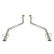 Dual stainless steel exhaust pipes with double wall tips for Lexus IS350 Remark 2021+
