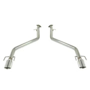 Dual stainless steel exhaust pipes with double wall tips for Lexus IS350 Remark 2021+
