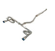 Remark 2022+ Honda Civic Si FE1 Sport Touring Catback Exhaust with Burnt Stainless Tip showing intricate Link Loop design, enhancing performance and style.