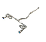 Remark 2022+ Honda Civic Si FE1 Sport Touring Catback Exhaust with Burnt Stainless Tip showing intricate Link Loop design, enhancing performance and style.