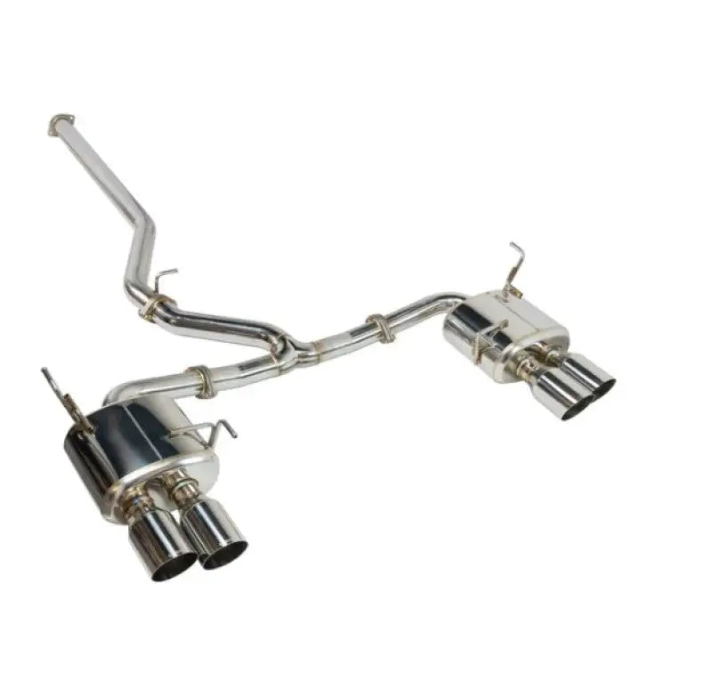 Shiny stainless steel dual exhaust system for Remark 2022+ Subaru WRX Cat-Back Exhaust