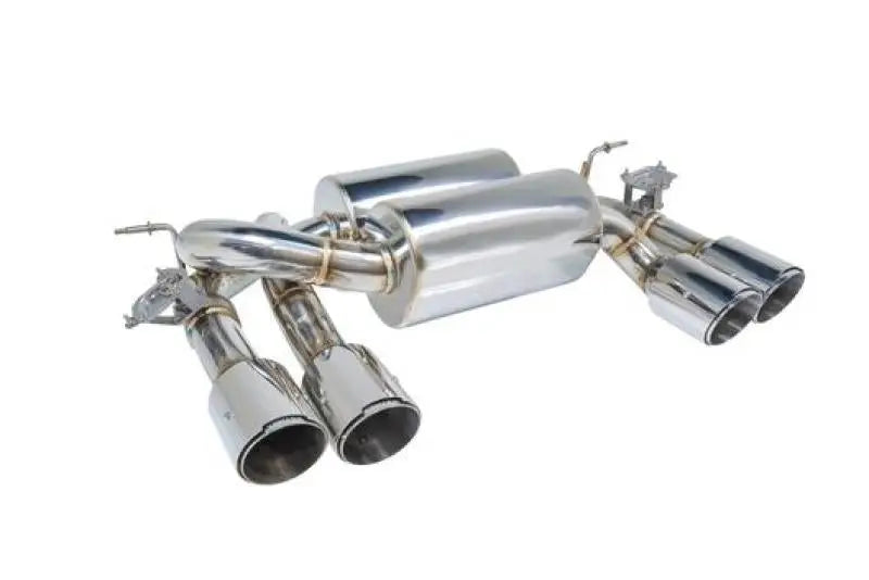 Chrome quad exhaust system with burnt stainless tips for Remark BMW F82 F83 M3 M4