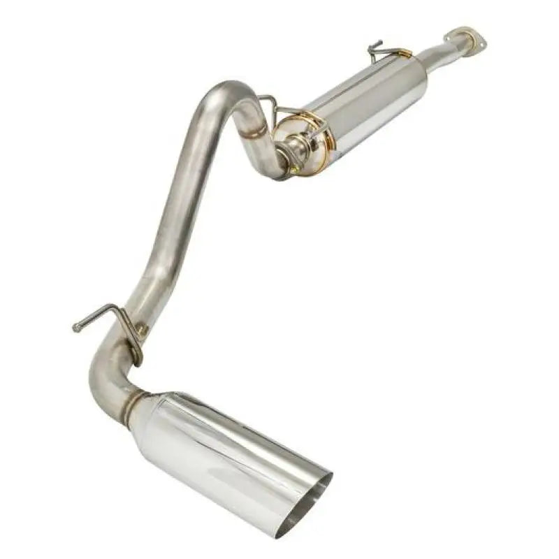 Shiny metal REMARK BOLD Toyota Tacoma cat-back exhaust with stainless steel tip