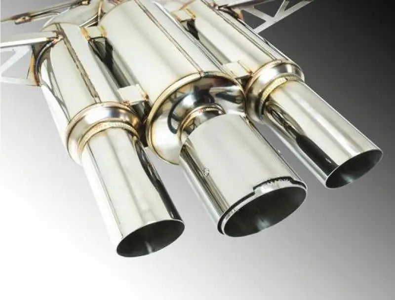 Shiny triple-exhaust system on Remark Catback Exhaust for 2017+ Honda Civic Type-R