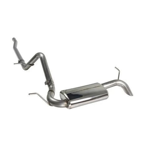 Shiny metal exhaust system for Jeep Wrangler JKU Hi-Tuck Turndown Cat-Back upgrade