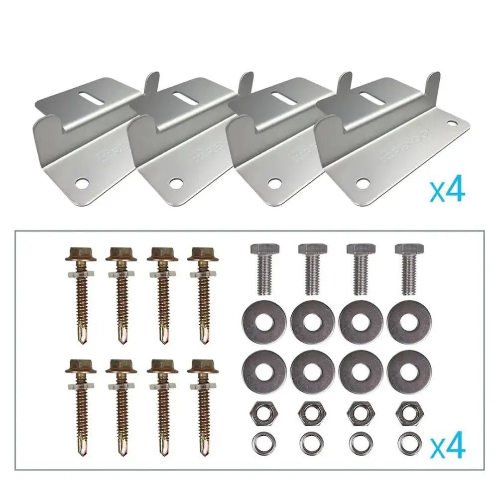 Renogy Perfect For Irregular Surfaces Solar Panel Mounting Kit RNG-MTS-ZB-G1-US - Z-Bracket Mount