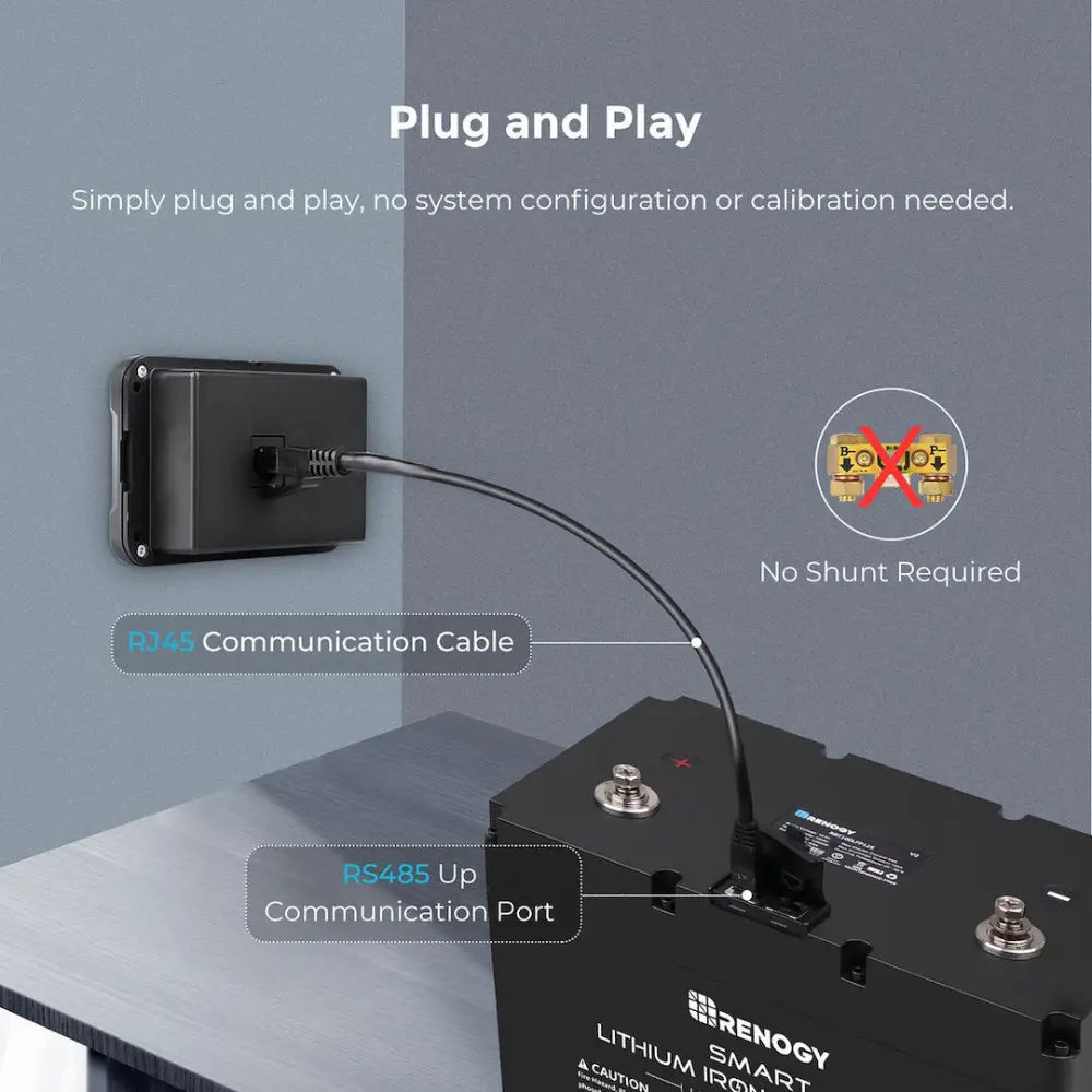 Renogy Quick And Easy Mounting Battery Monitor RMS-LFPS-G1-US - Smart Lithium