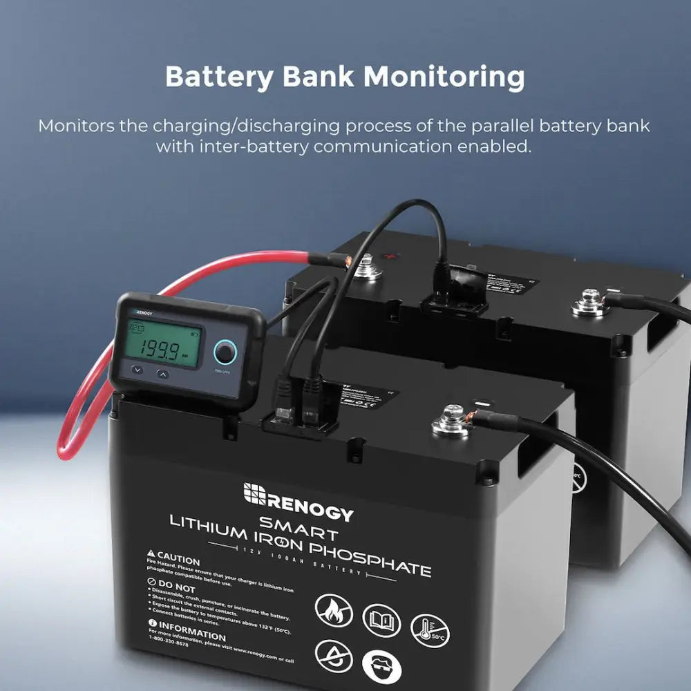 Renogy Quick And Easy Mounting Battery Monitor RMS-LFPS-G1-US - Smart Lithium